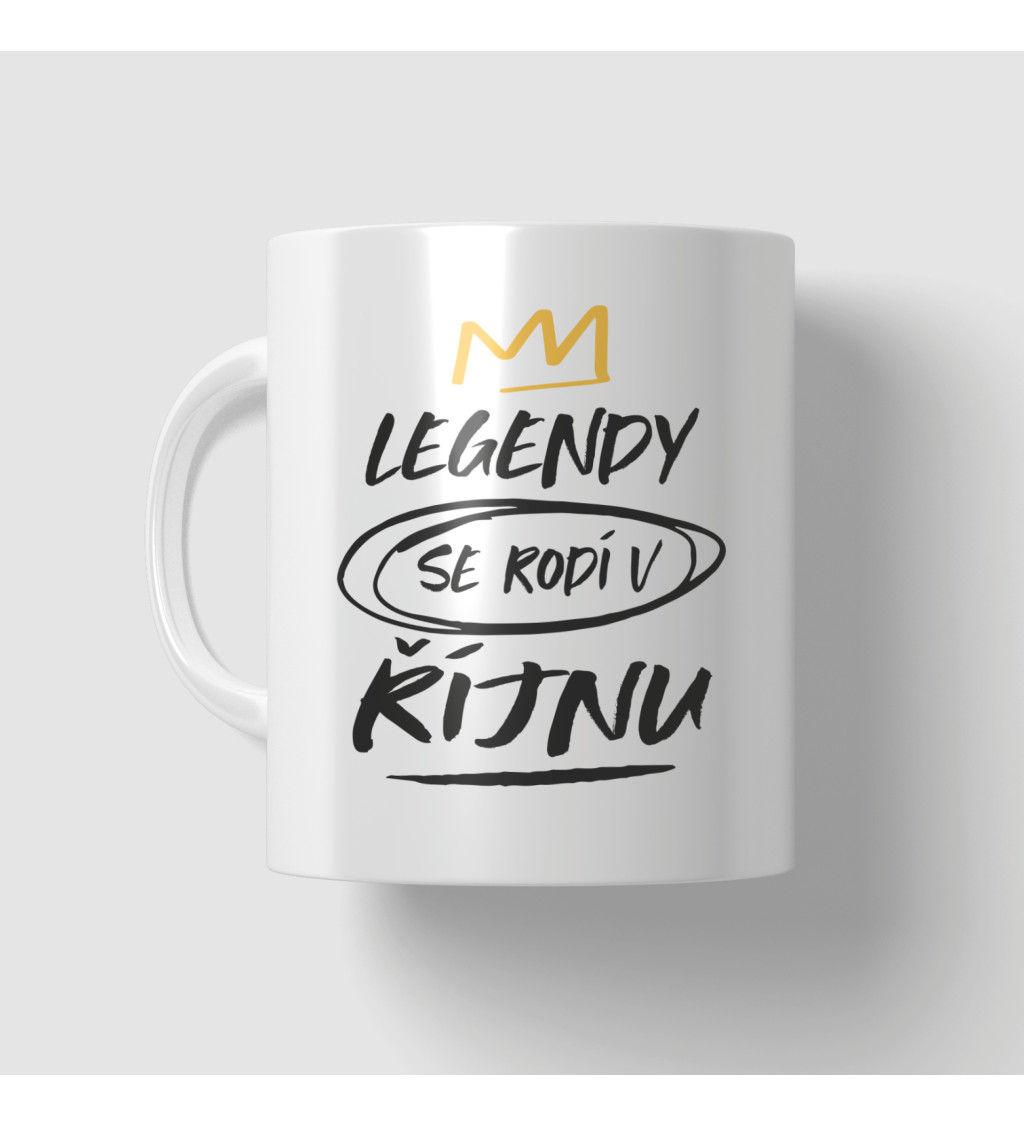 Narozeninový hrnek Legendy se rodí v říjnu