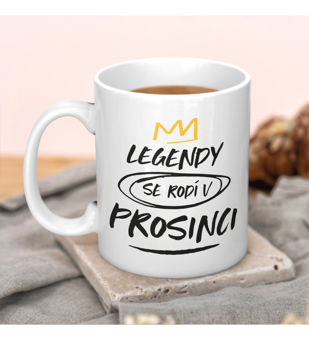 Narozeninový hrnek Legendy se rodí v prosinci