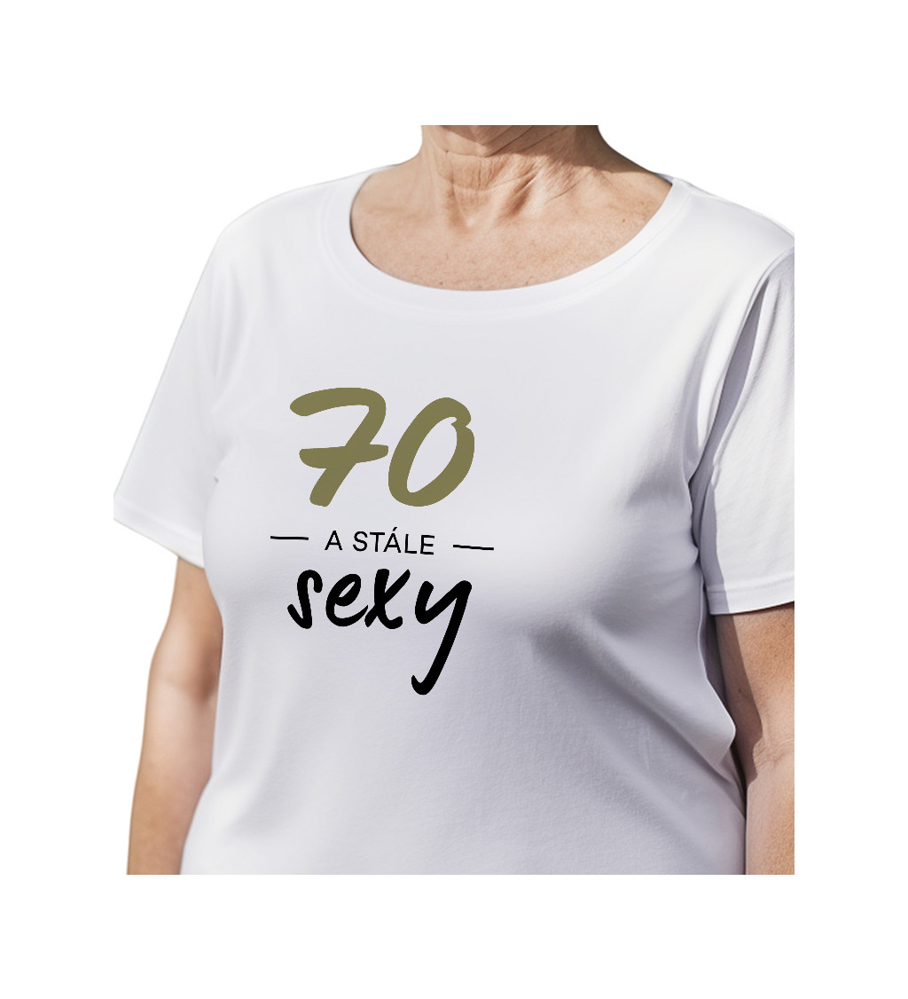 Dámské tričko bílé - 70 a stále sexy