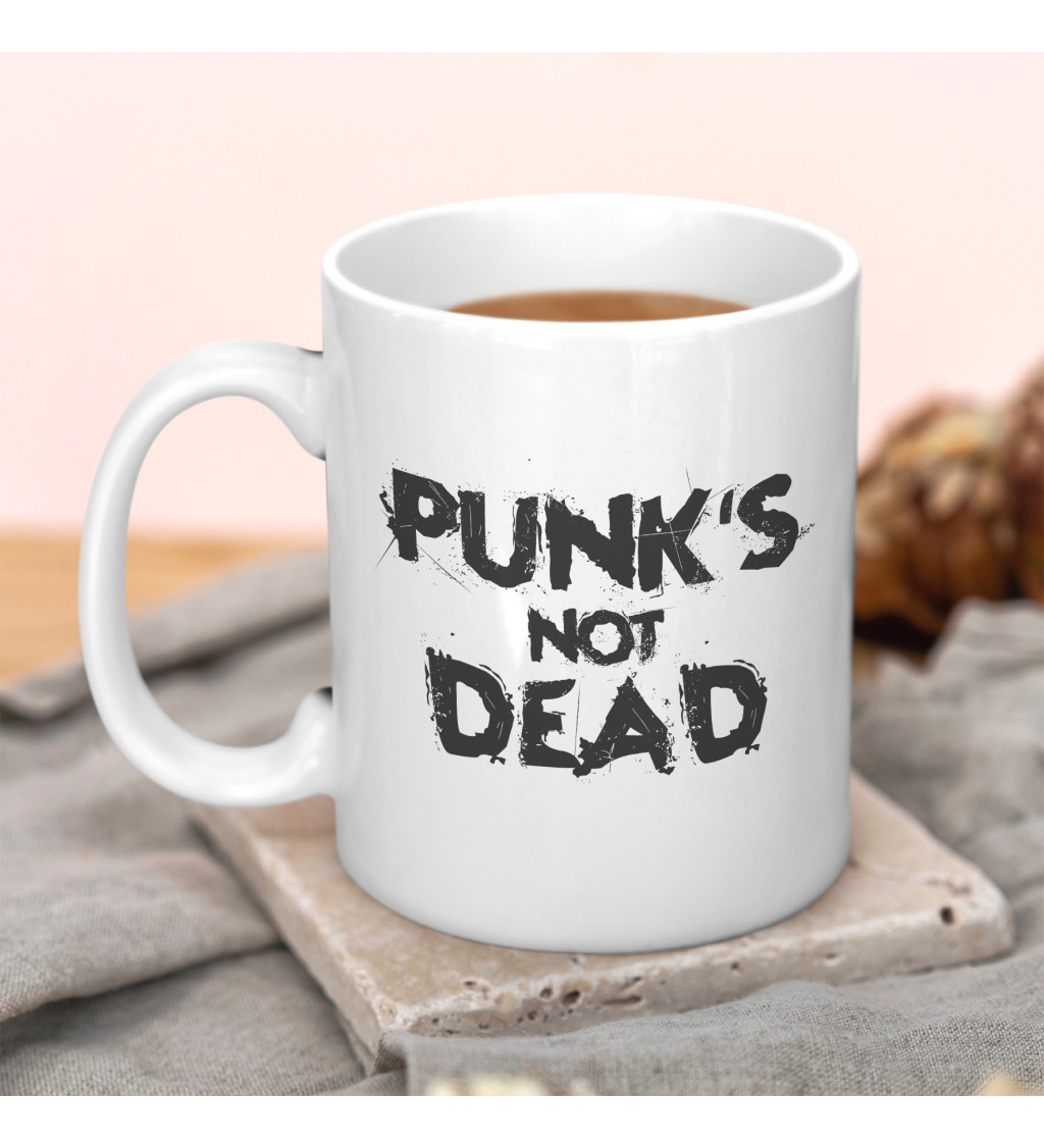 Hrnek s nápisem Punks not dead