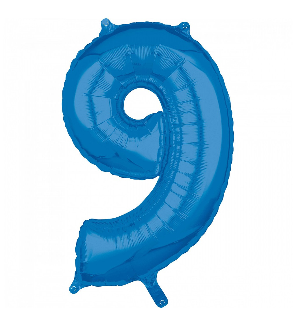 Balónek modrý číslo 9