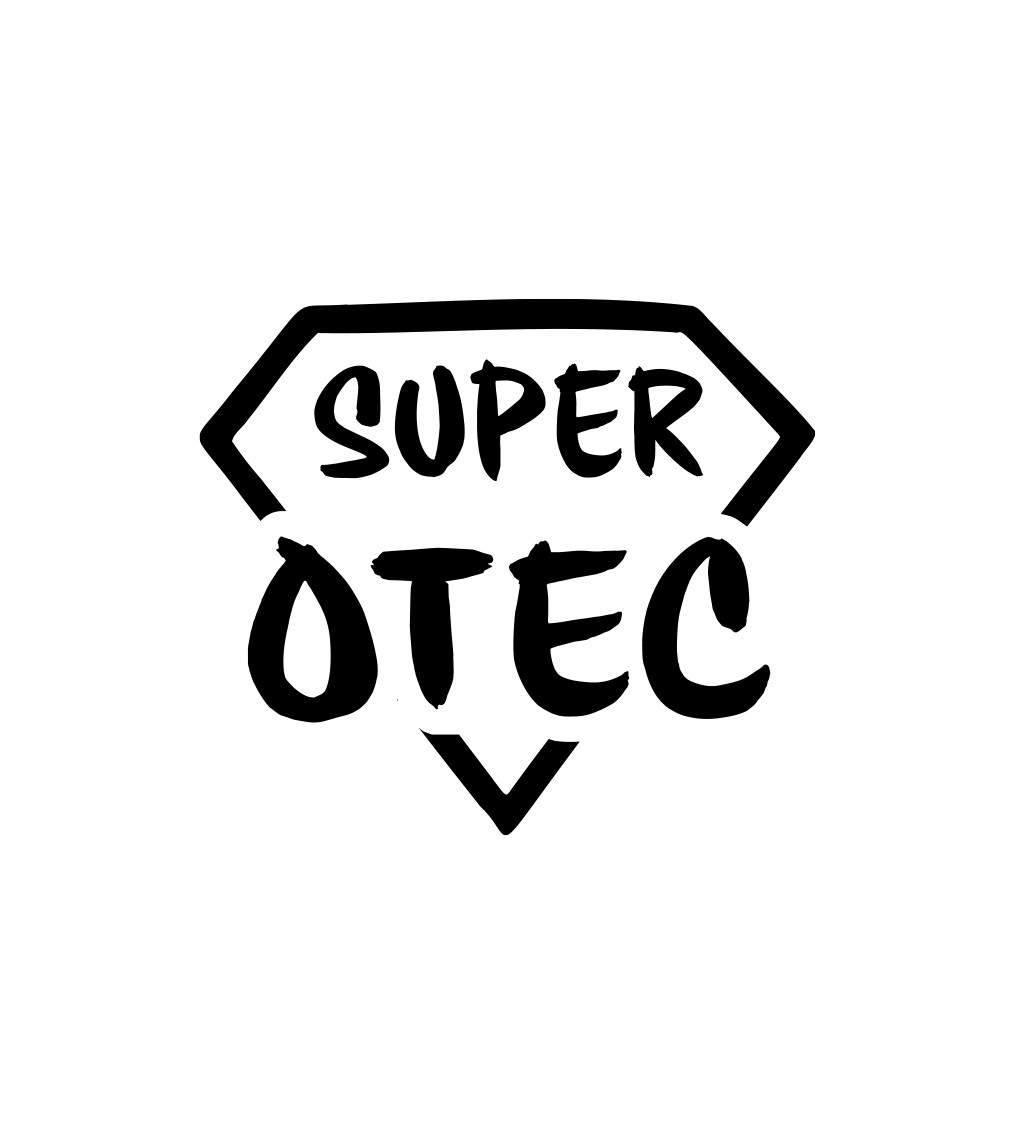 Pánské tričko bílé - Super otec