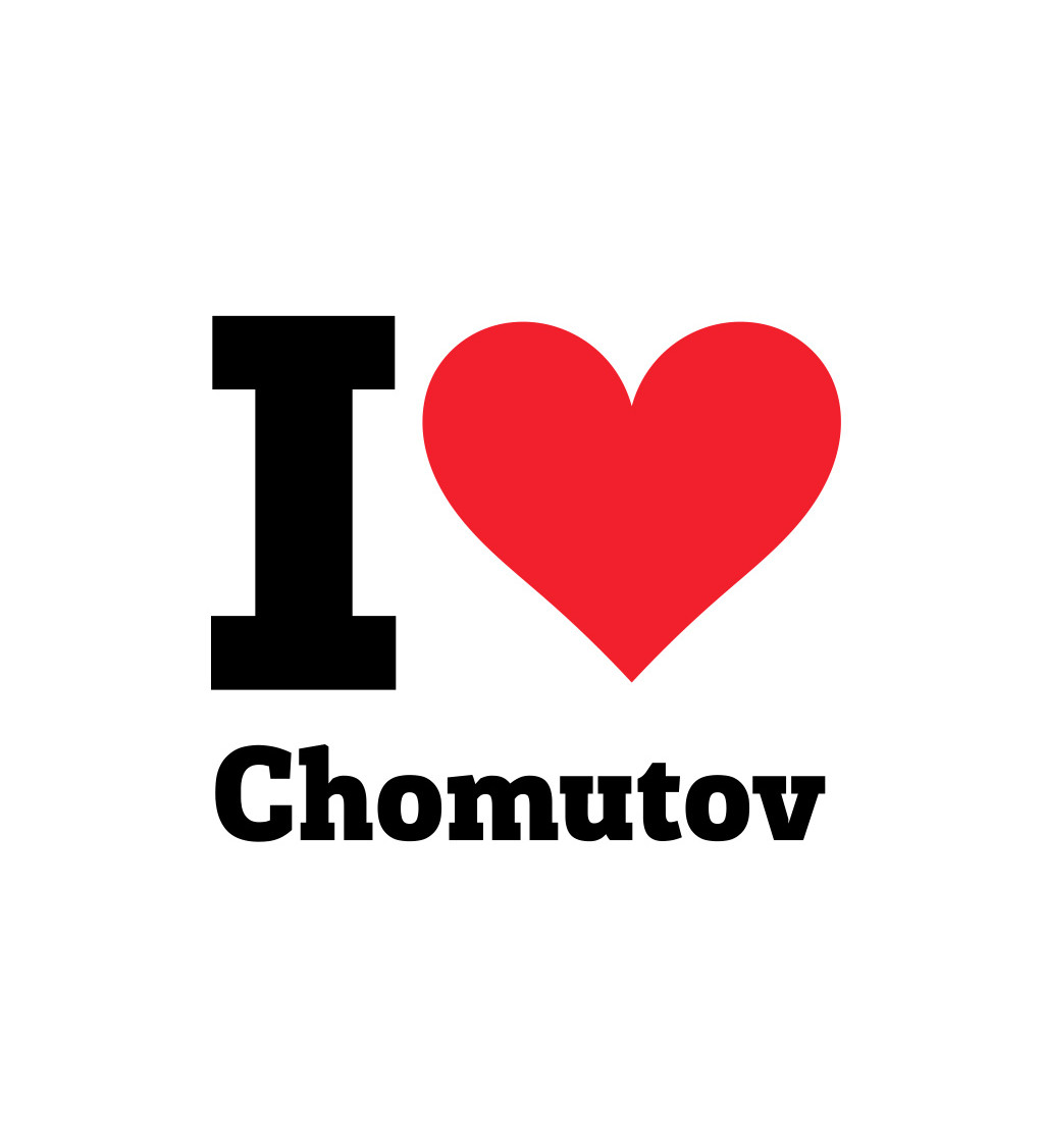 Dámské triko bílé-  I love Chomutov