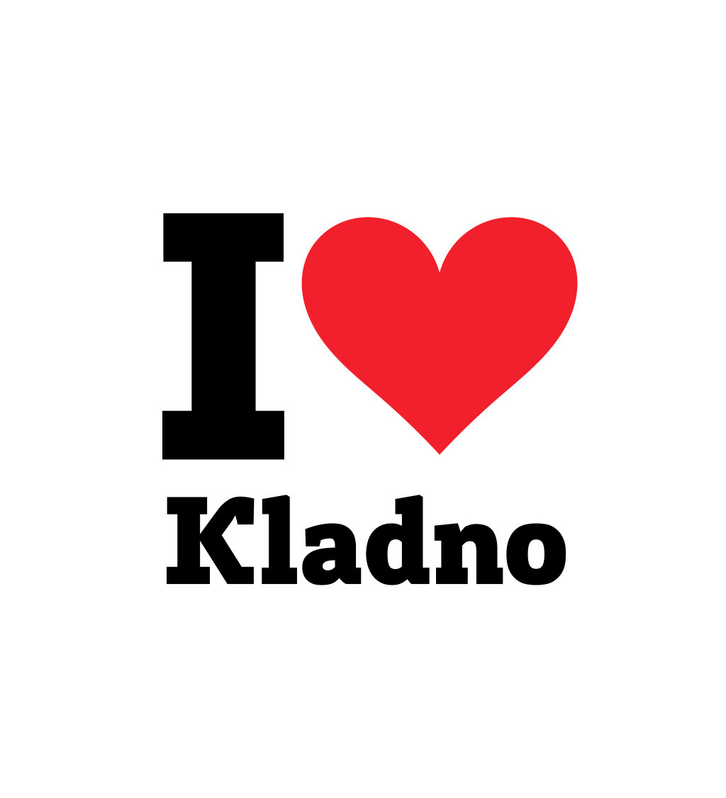 Dámské triko bílé - I love Kladno