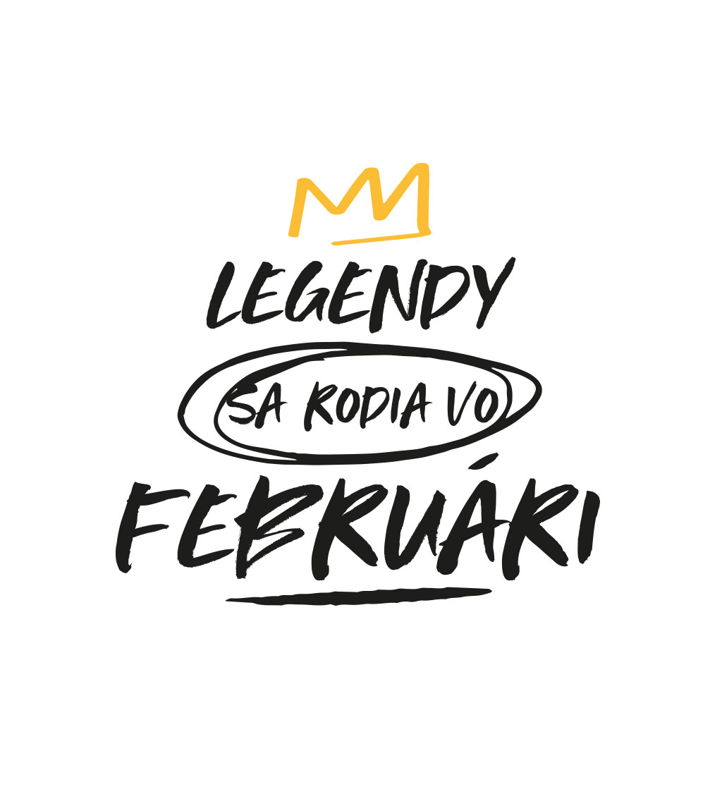 Pánske tričko biele Legendy sa rodia v februári M