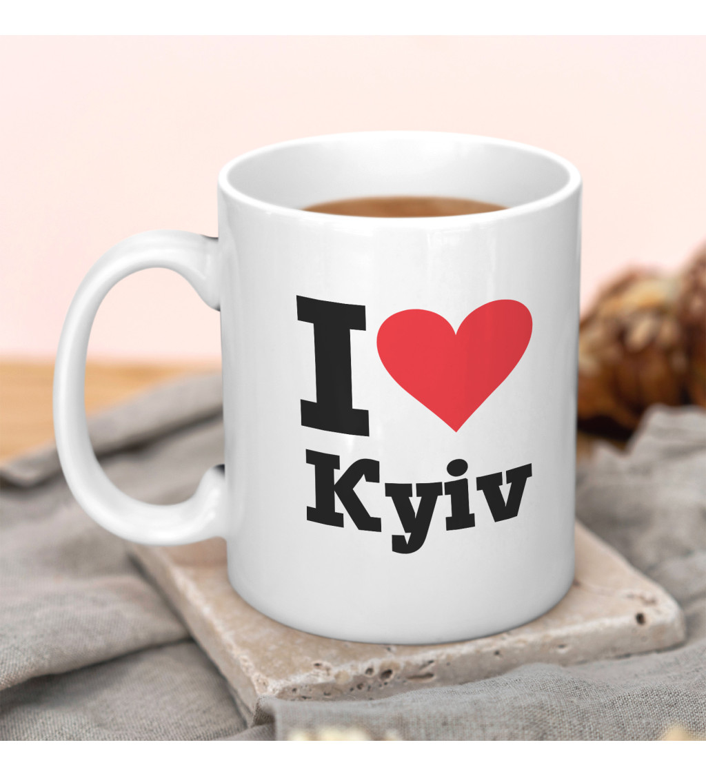 Hrnek s nápisem I love Kyiv