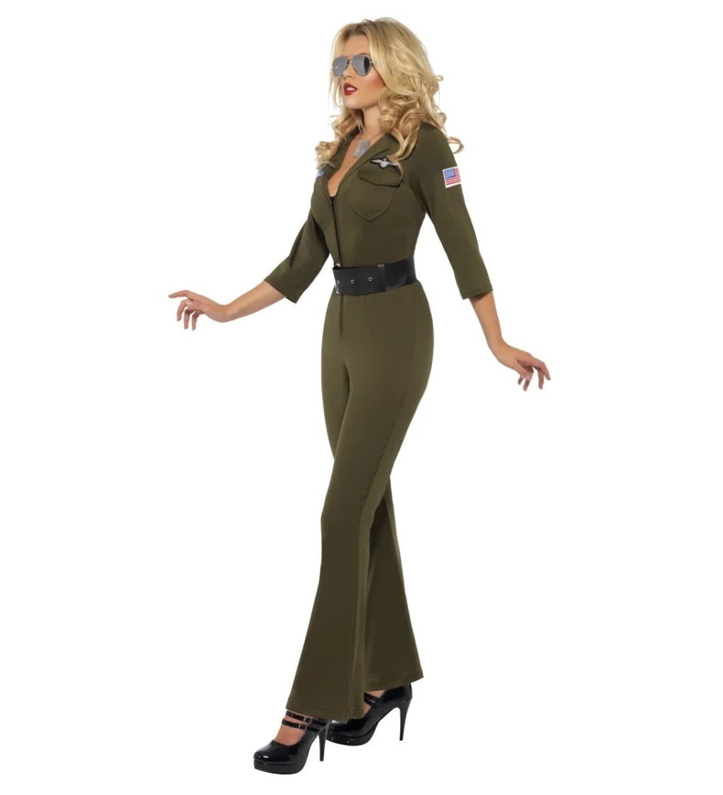 Top Gun zelený dámský kostým