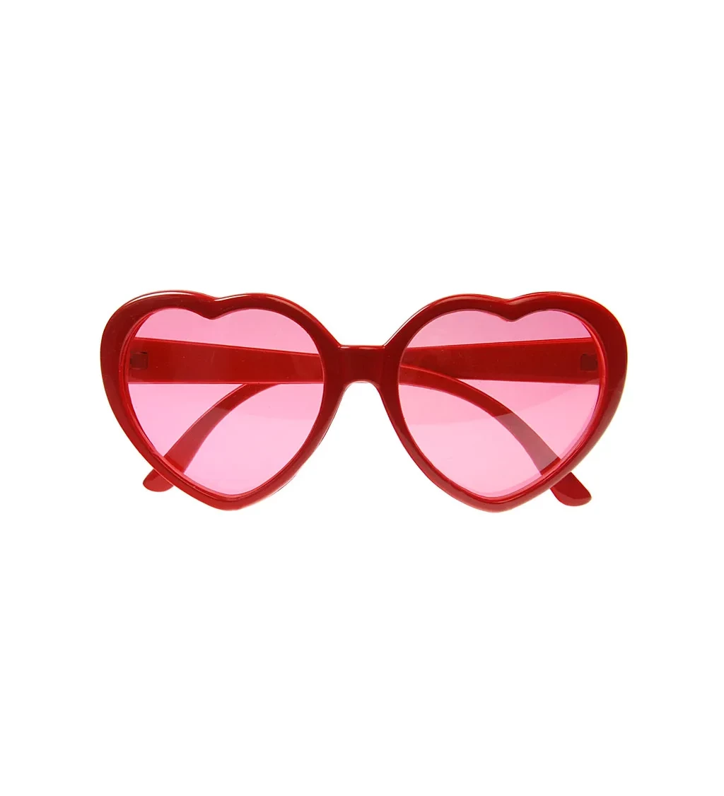 Brýle srdce - červené