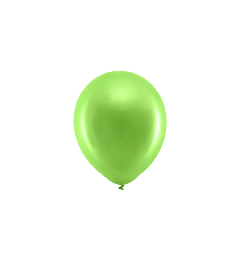 Metalické světle zelené balóny