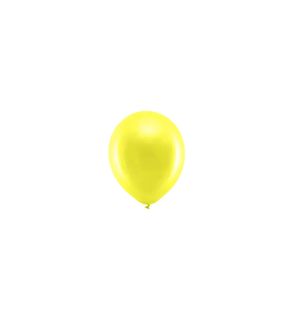 Metalické žluté balóny