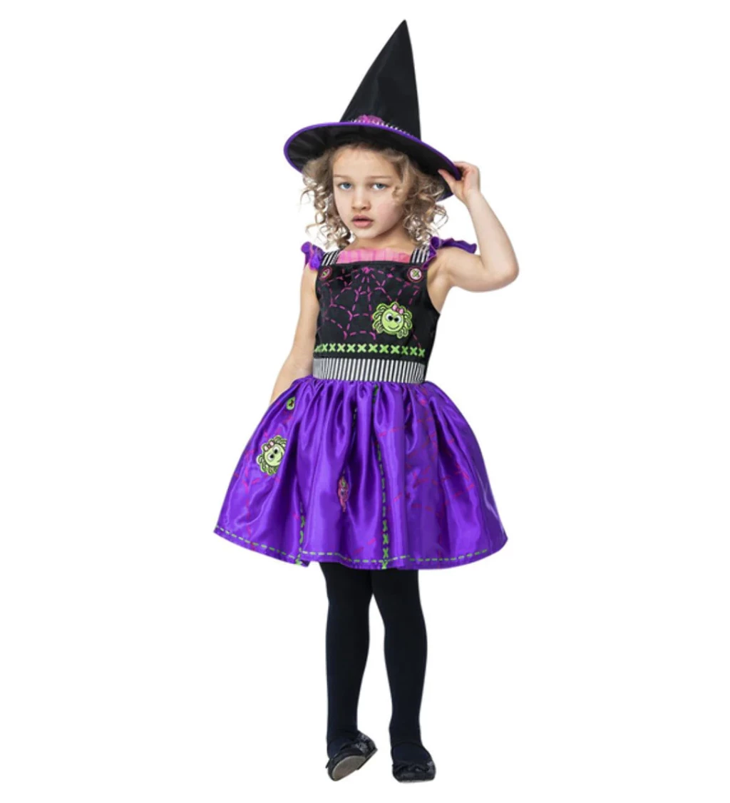Čarodějnice fialová - dívčí kostým