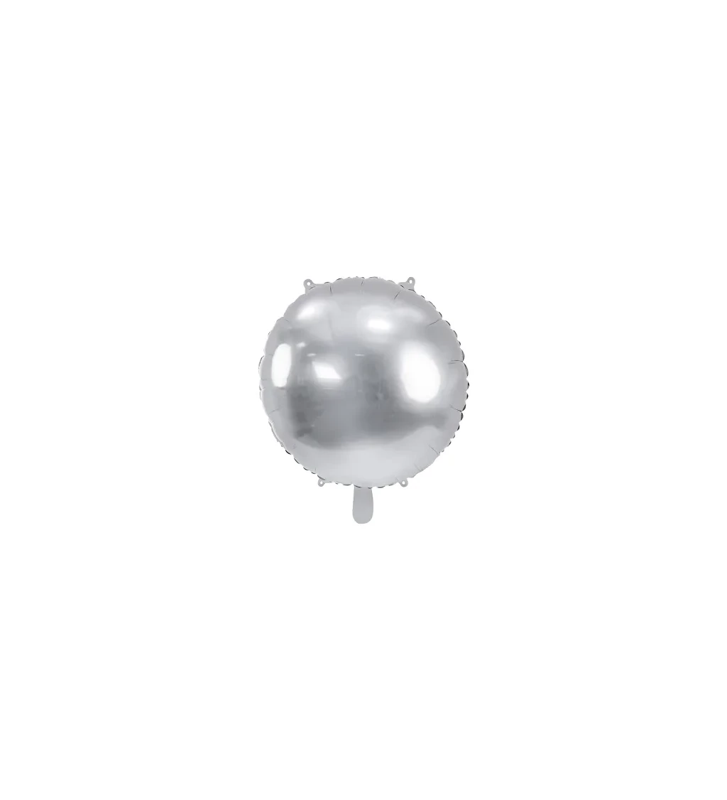 Kulatý stříbrný balón