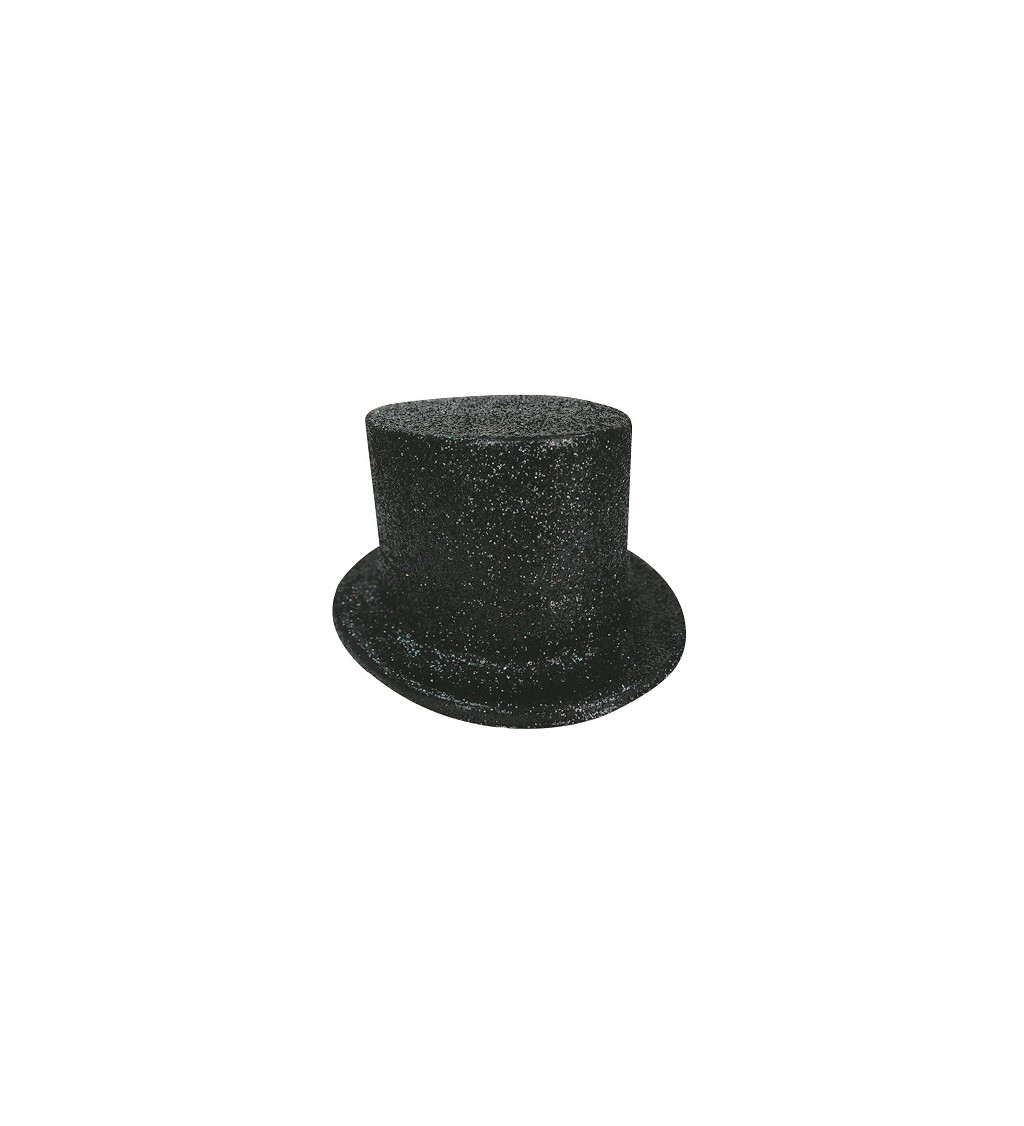 Černý třpytivý klobouk