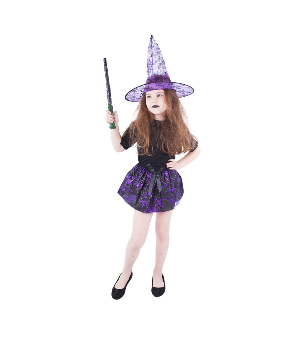 Čarodějnice - set dětské tutu sukně a klobouk