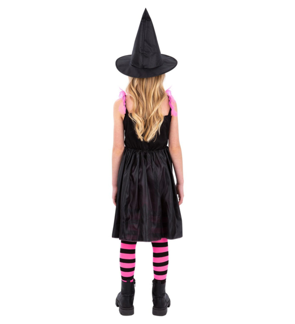 Dívčí kostým - čarodějnice s duhovou sítí