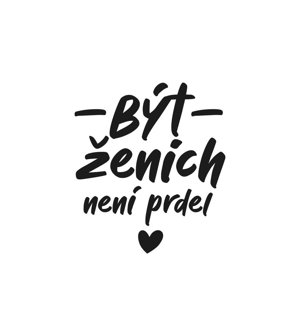 Pánské tričko bílé - Být ženich není prdel