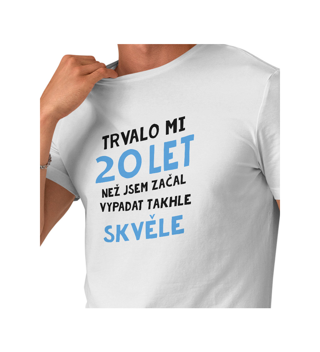 Pánské triko bílé - Trvalo mi 20 let