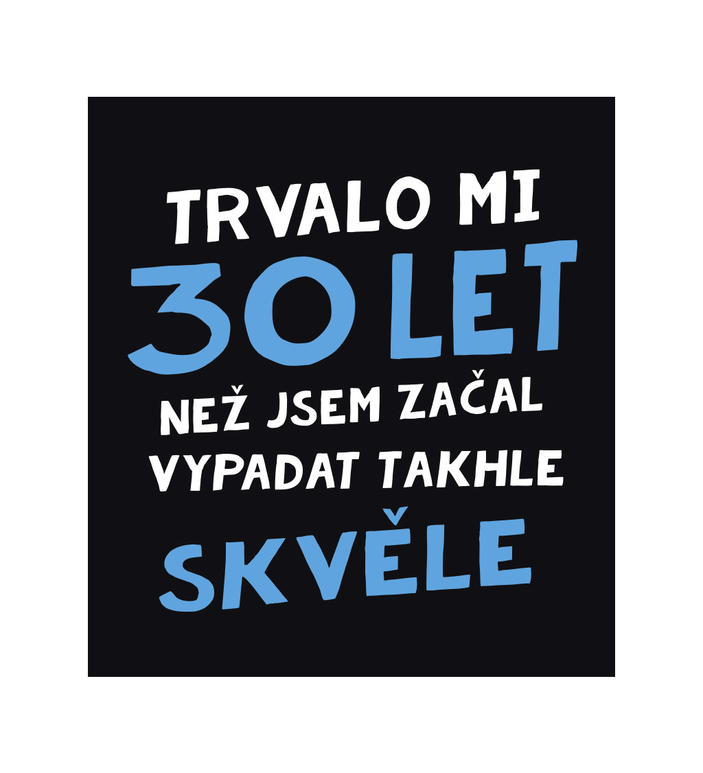 Pánské triko černé - Trvalo mi 30 let