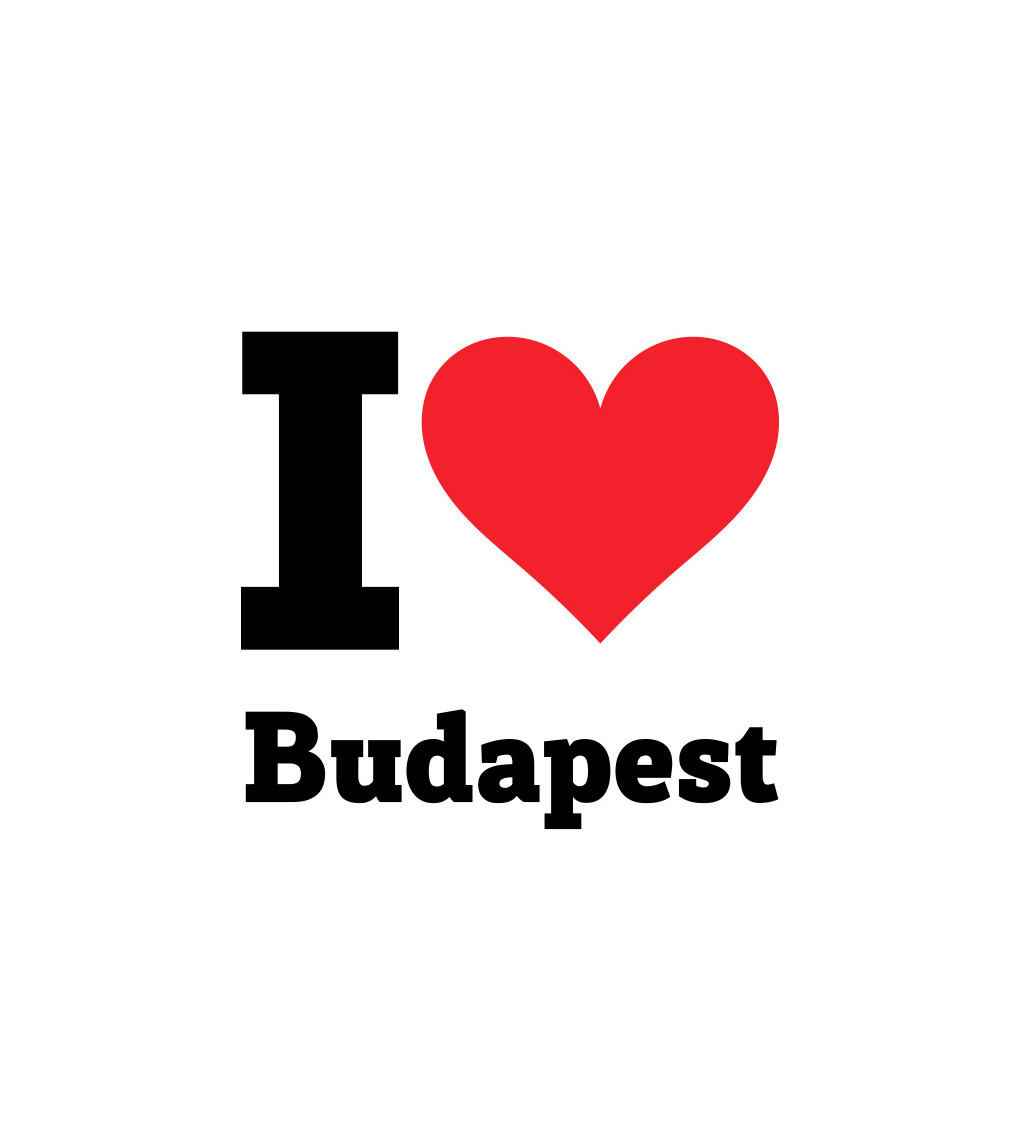 Nažehlovací nápis I love Budapest