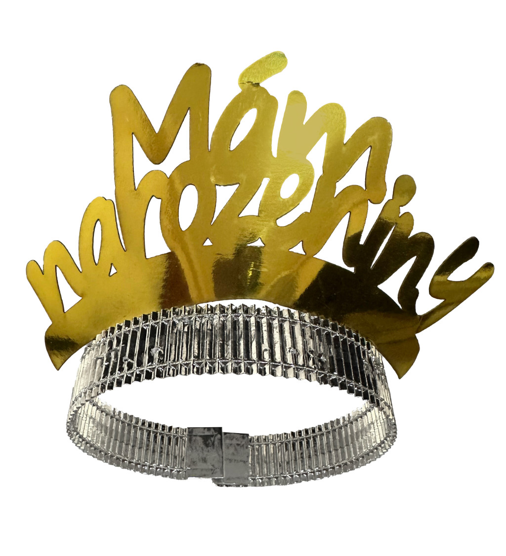 Narozeninová čelenka – zlatá „Mám narozeniny“