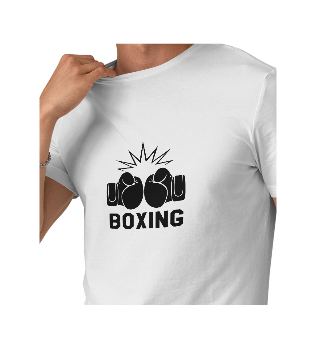 Pánské tričko bílé Boxing S