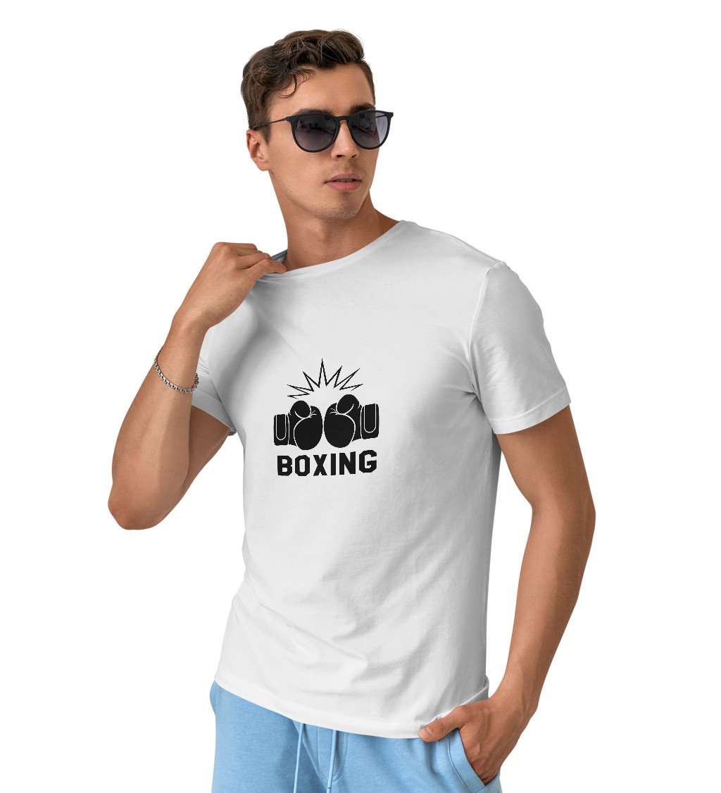 Pánské tričko bílé Boxing S