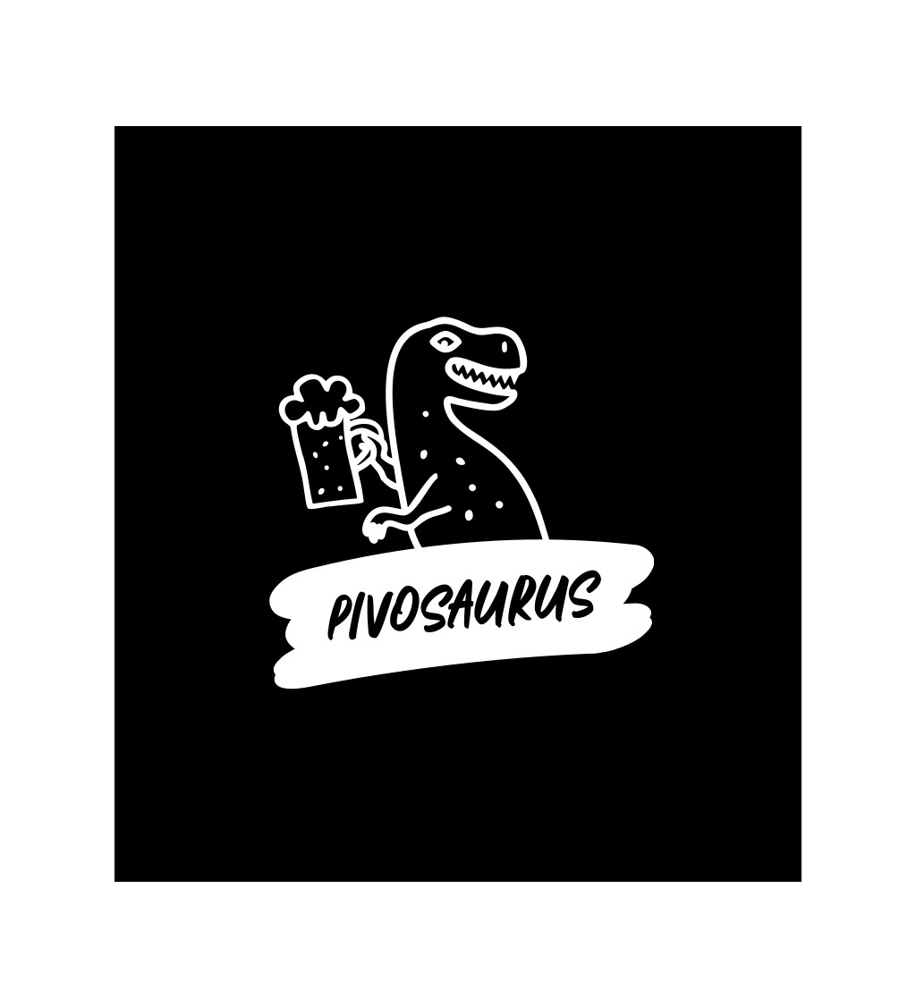 Pánské tričko černé Pivosaurus S