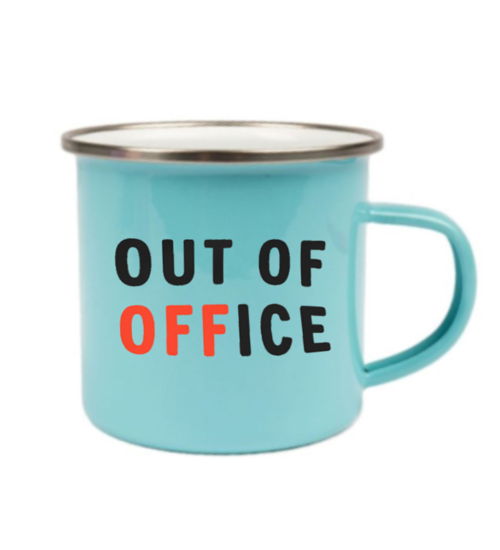 Plecháček modrý Out of office