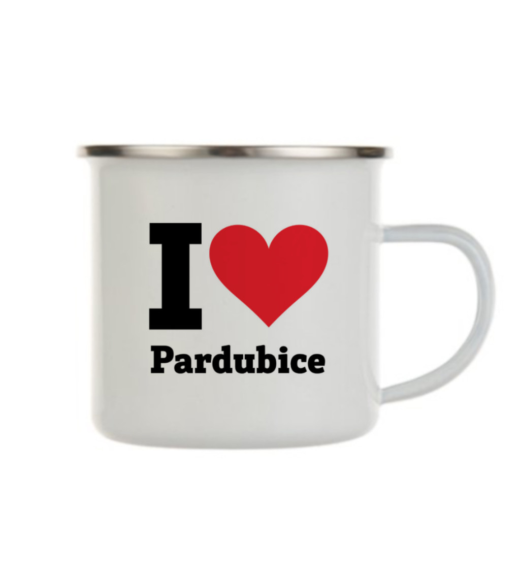 Plecháček bílý I love Pardubice