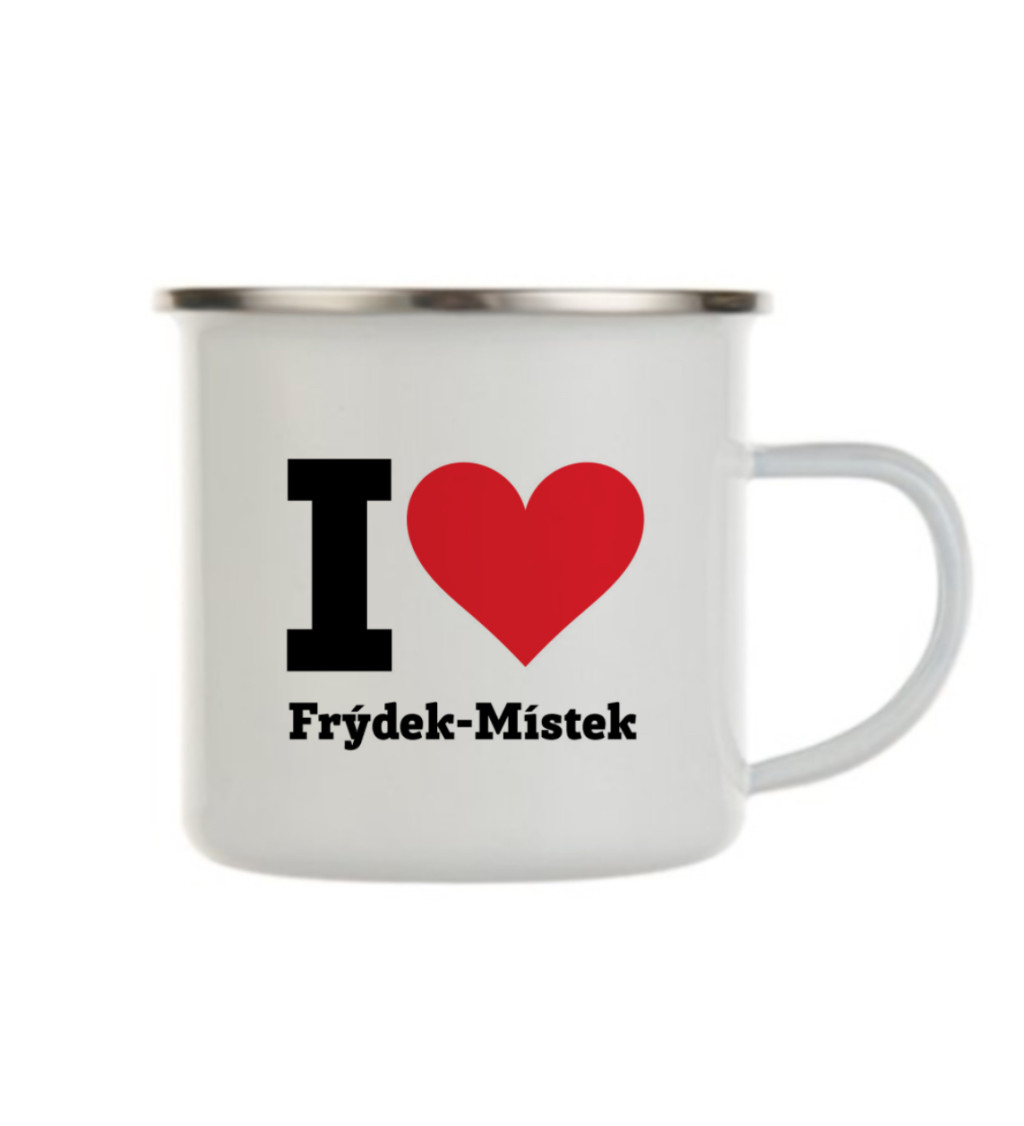 Plecháček bílý I love Frýdek-Místek