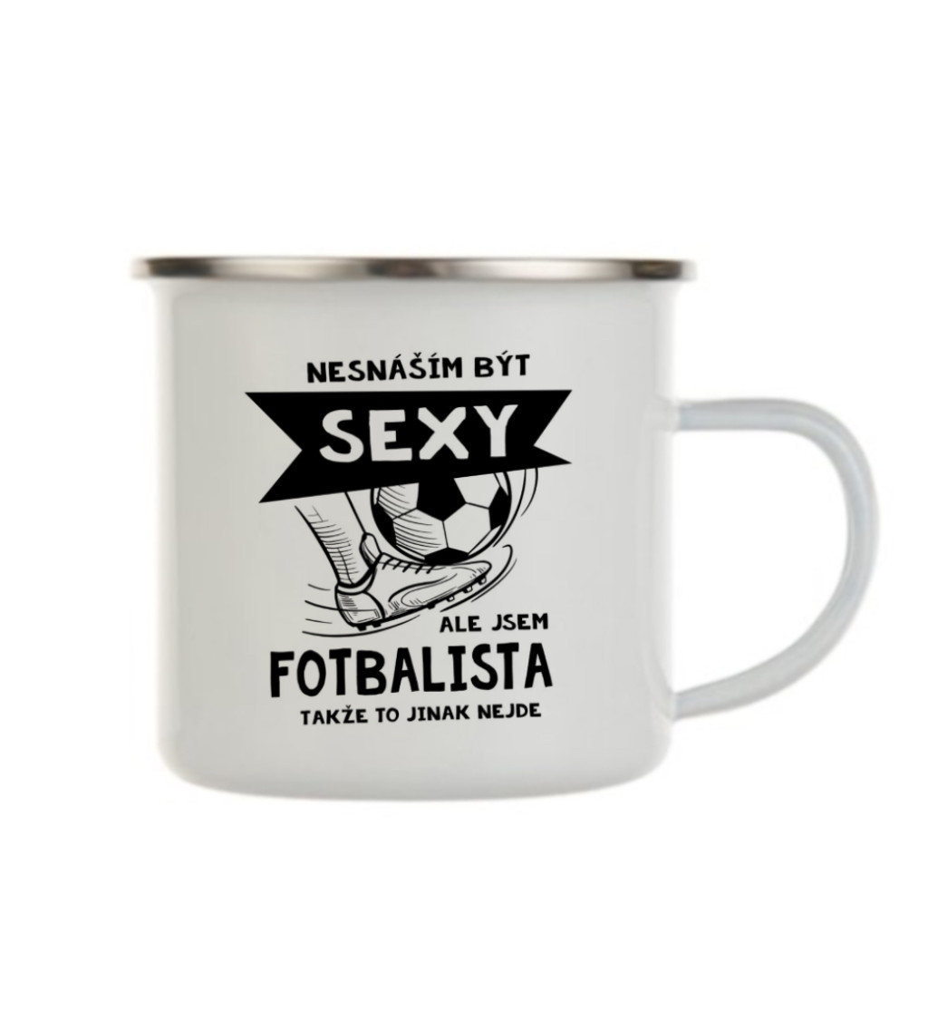 Plecháček bílý Sexy fotbalista