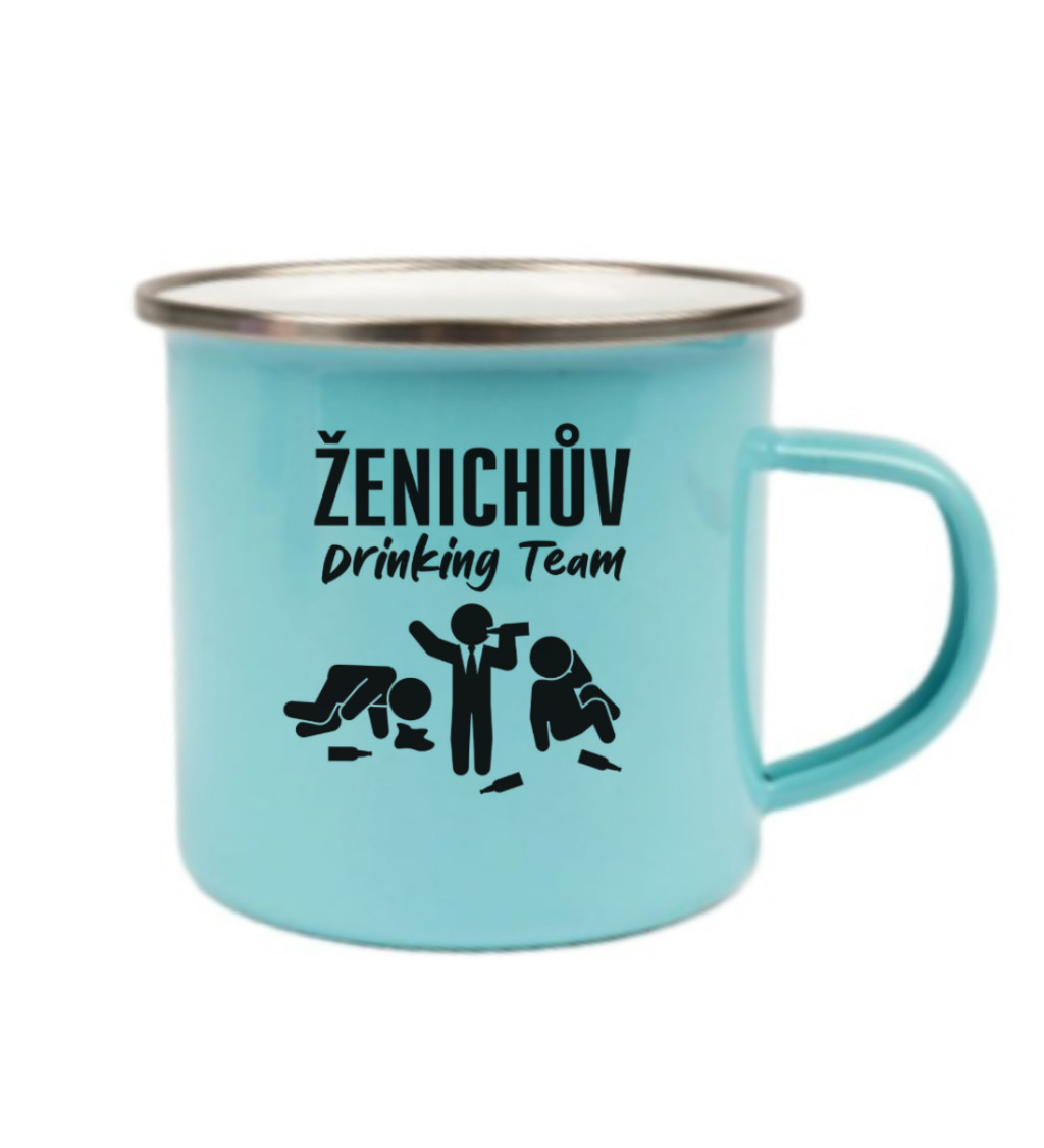 Plecháček modrý Ženichův drinking team