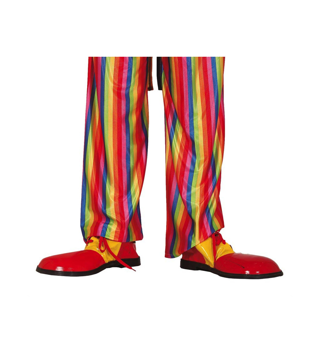 Veselé klaunské boty – žlutočervené