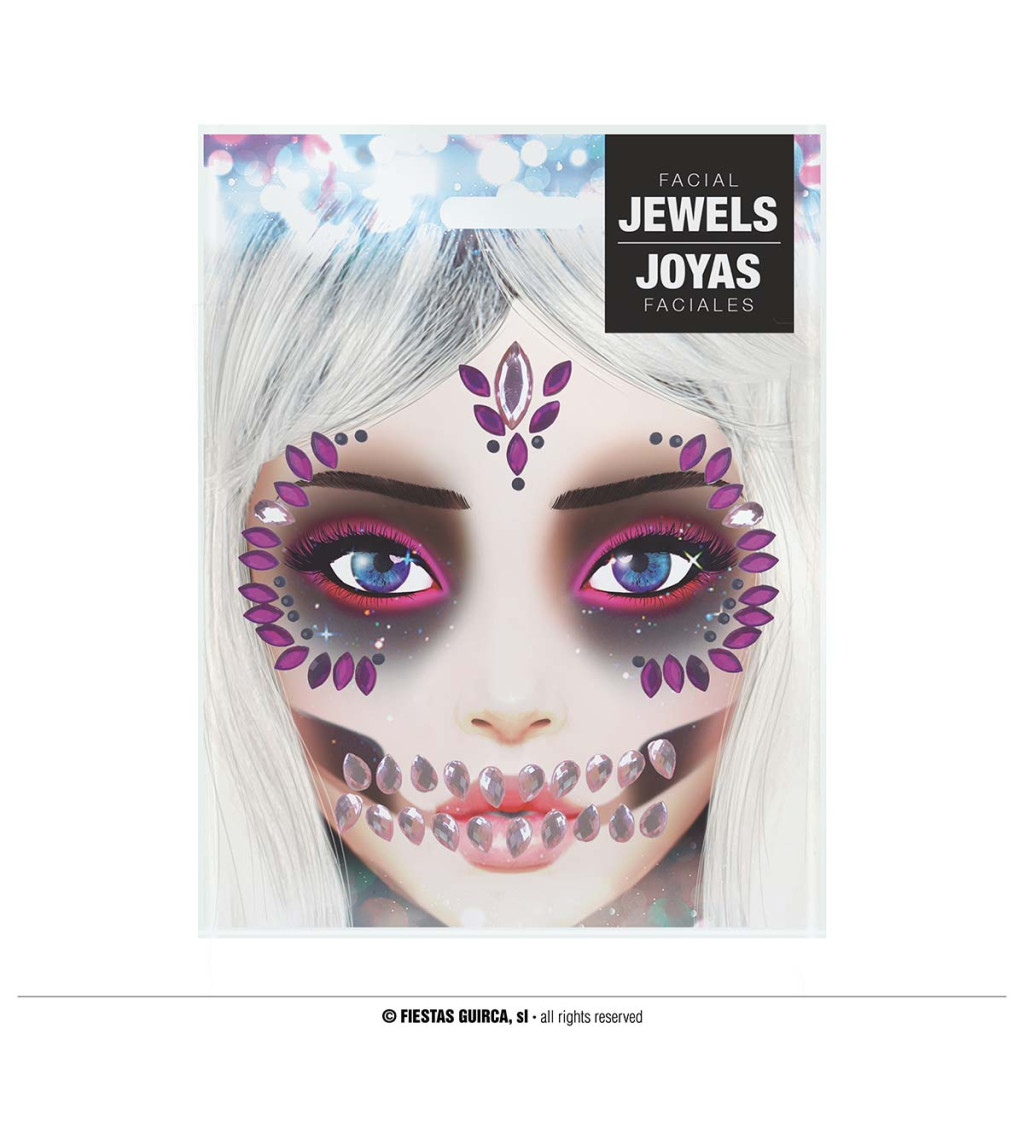 Fialové dekorativní kamínky – samolepící