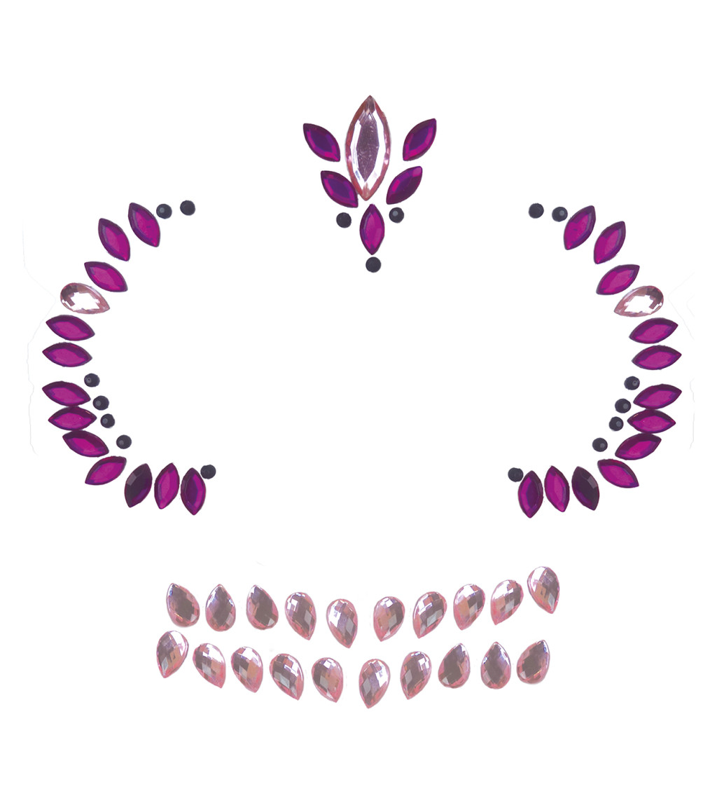 Fialové dekorativní kamínky – samolepící