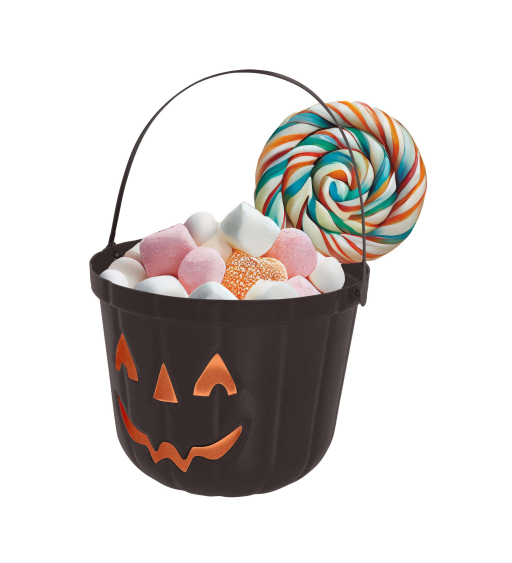 Halloweenský kyblík ve tvaru dýně