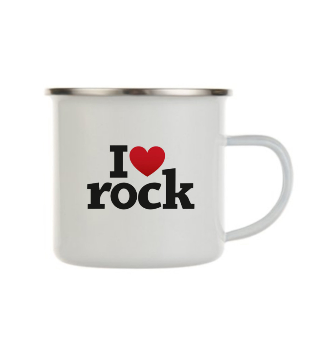 Plecháček bílý I love rock