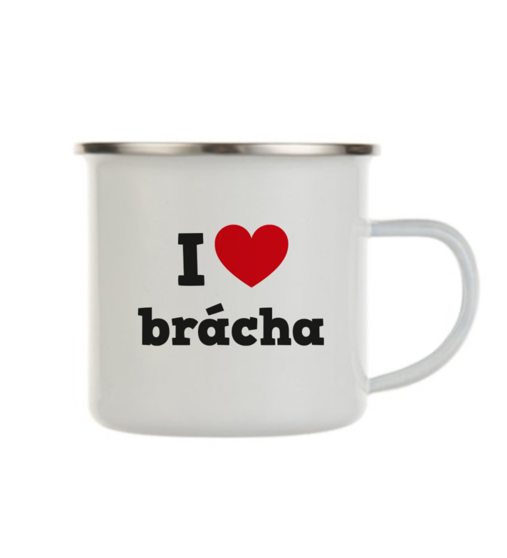 Plecháček bílý I love brácha