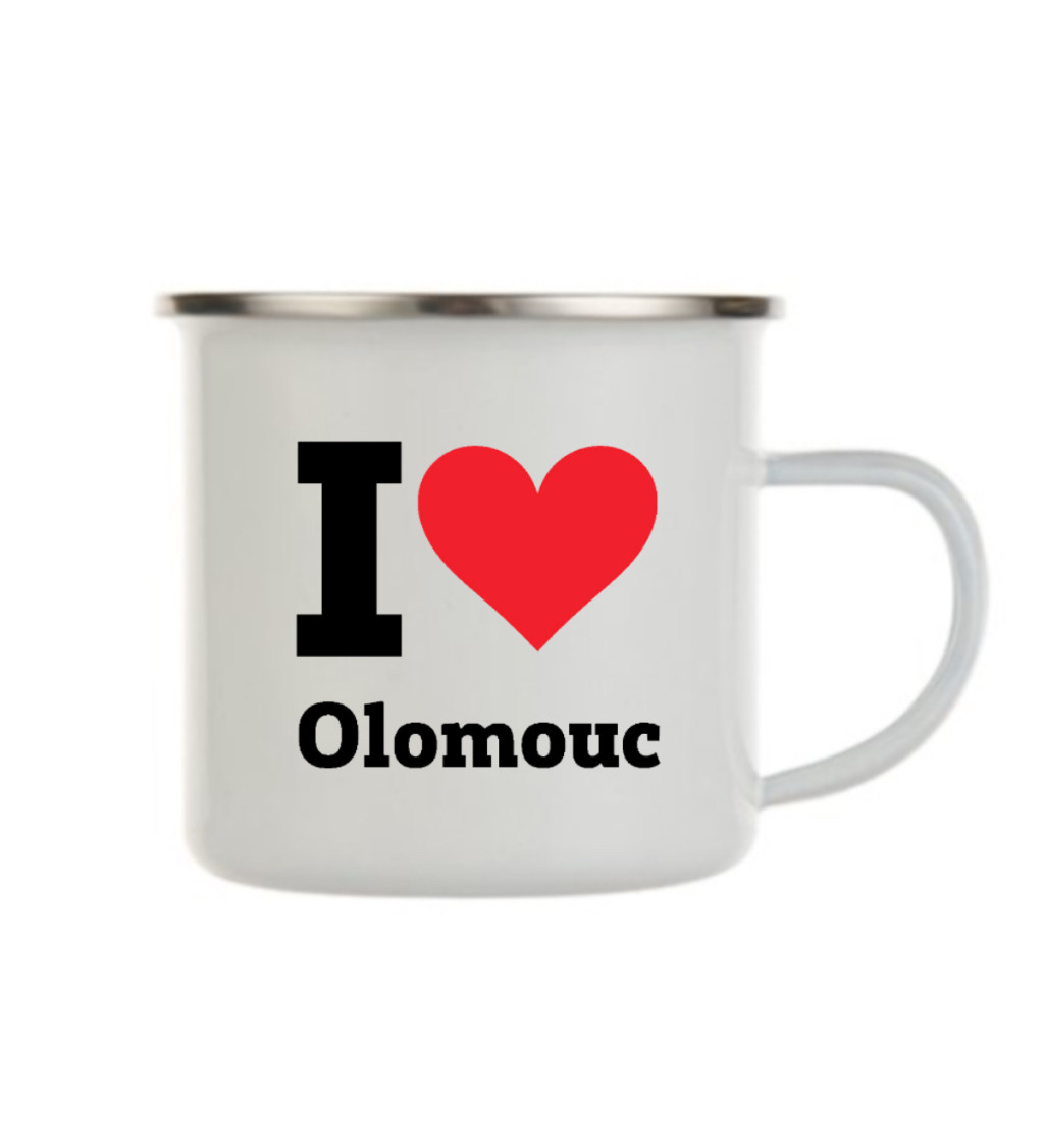 Plecháček bílý I love Olomouc