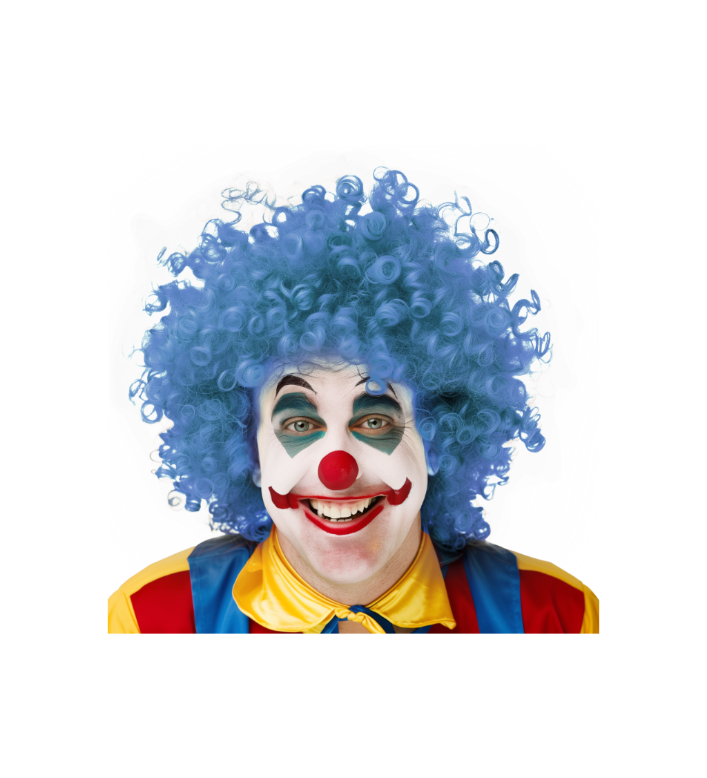 Paruka pánská afro – modrá