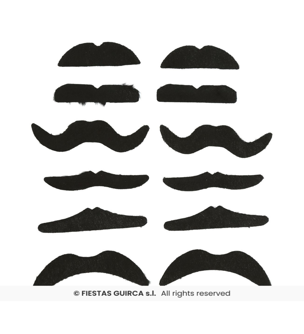 Sada knírů – 12 kusů