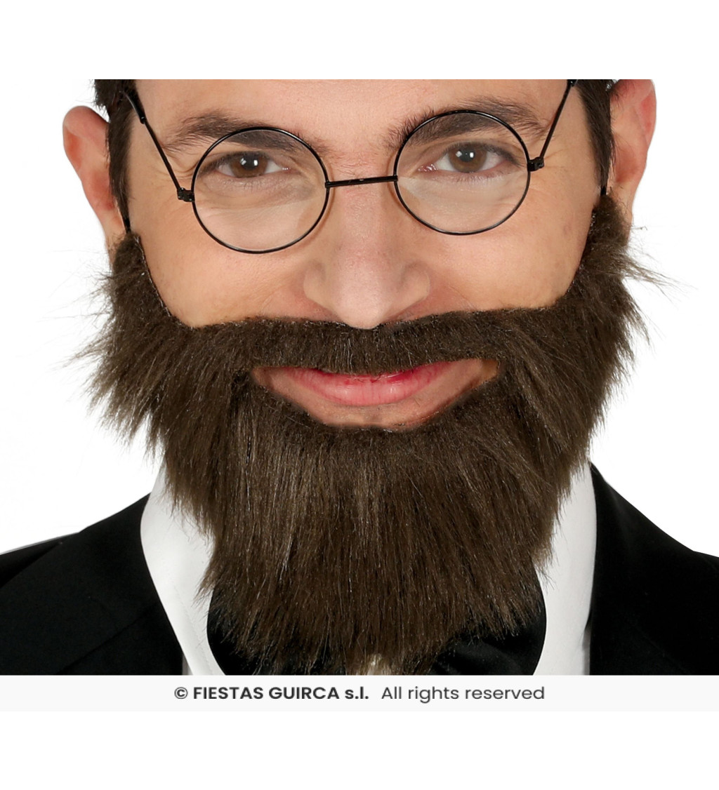 Hnědé falešné vousy