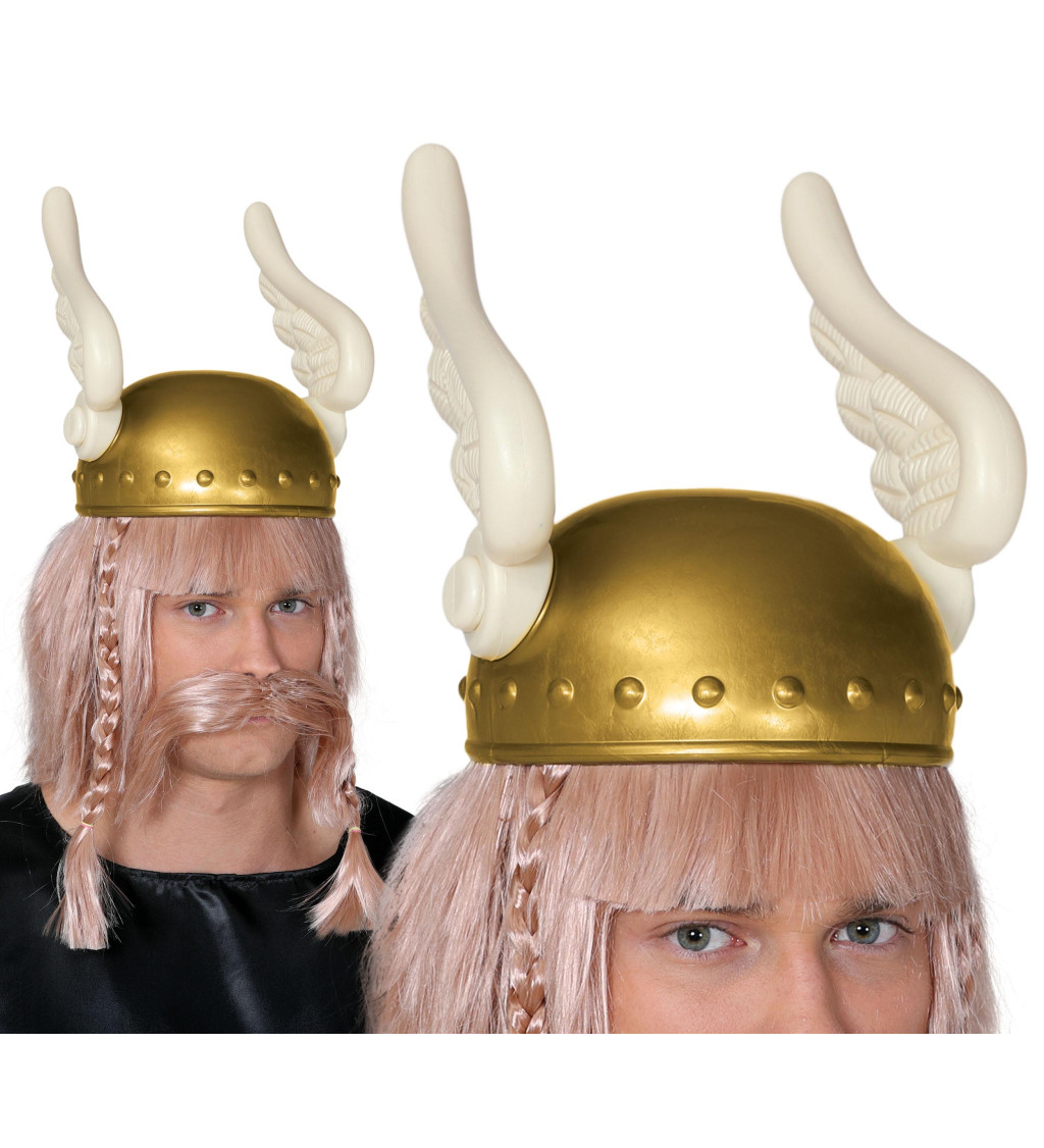 Zlatá vikingská helma