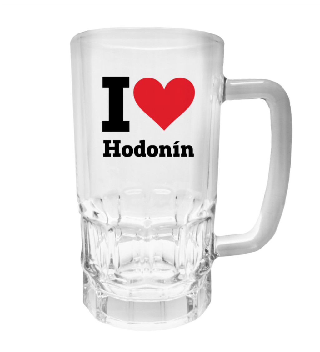 Půllitr s potiskem - I love Hodonín, 500 ml