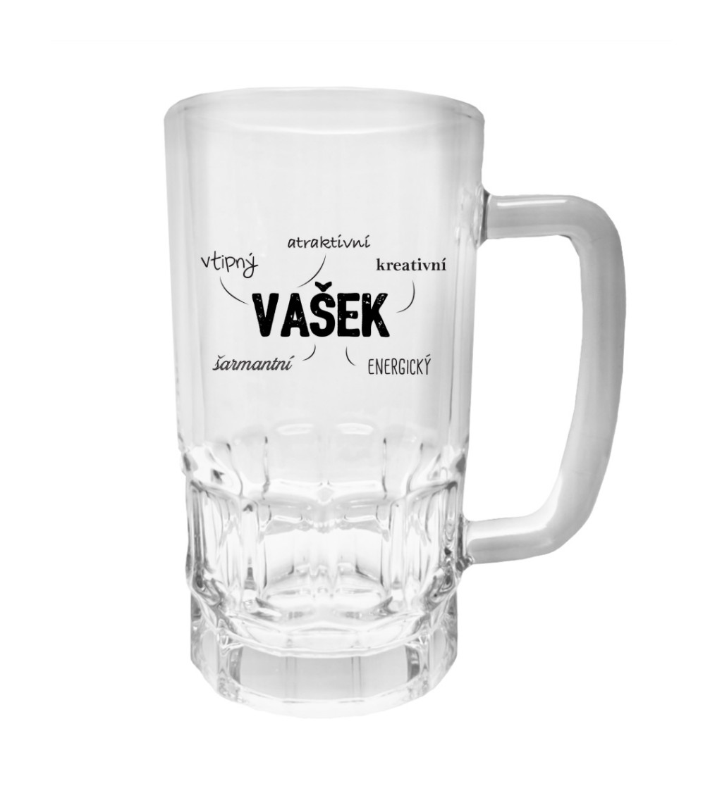 Půllitr s potiskem - Vašek, 500 ml