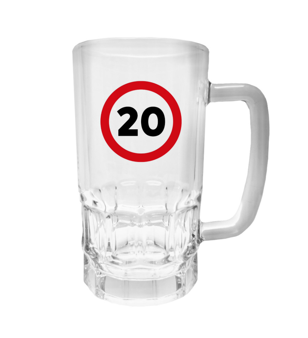 Půllitr s potiskem - 20, 500 ml