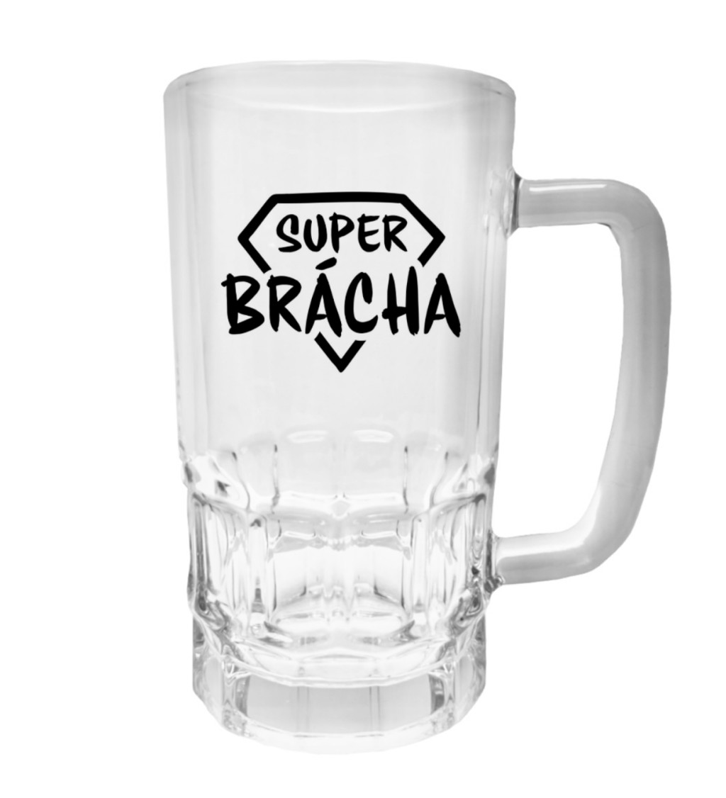 Půllitr s potiskem - Super brácha, 500 ml