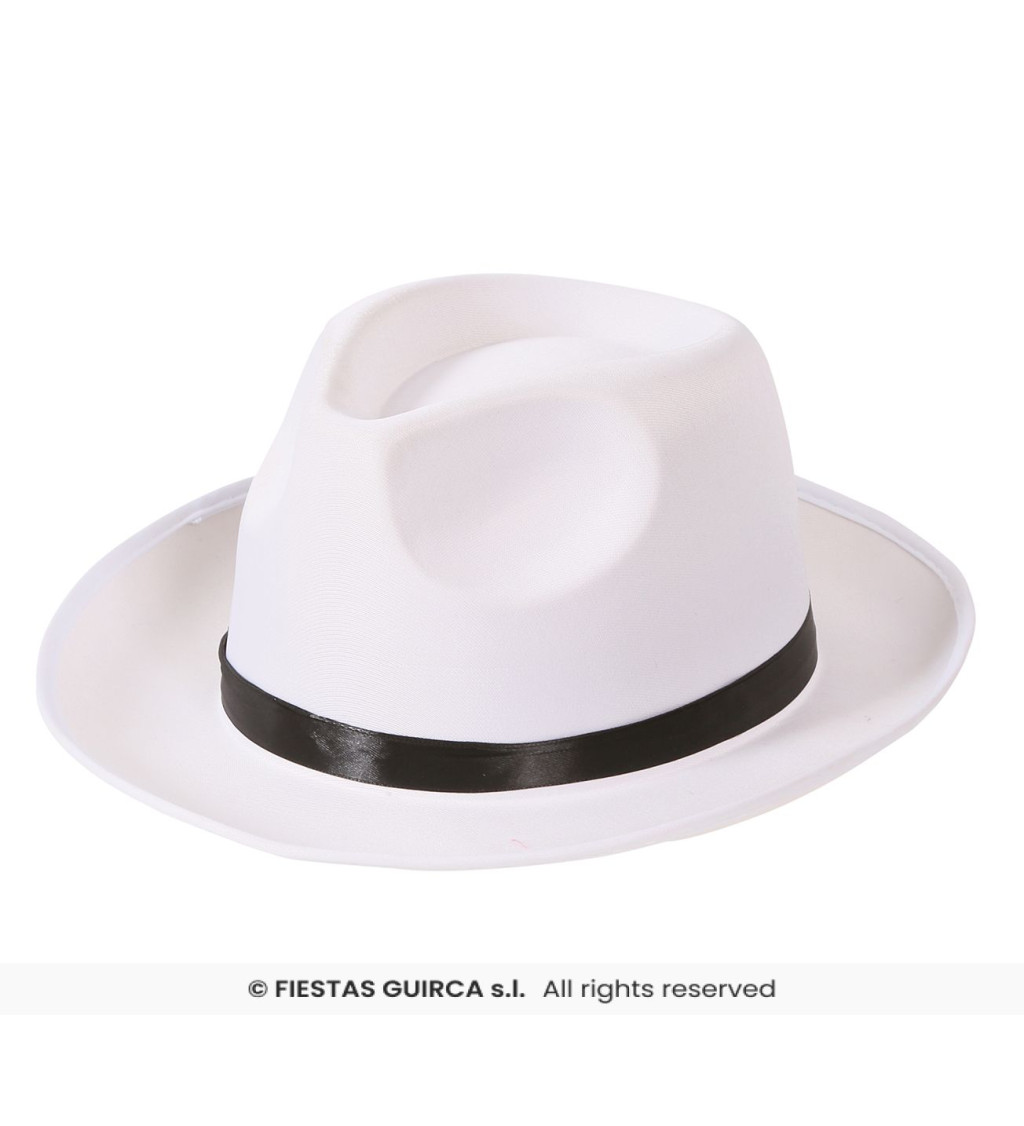 Bílý klobouk v gangsterském stylu