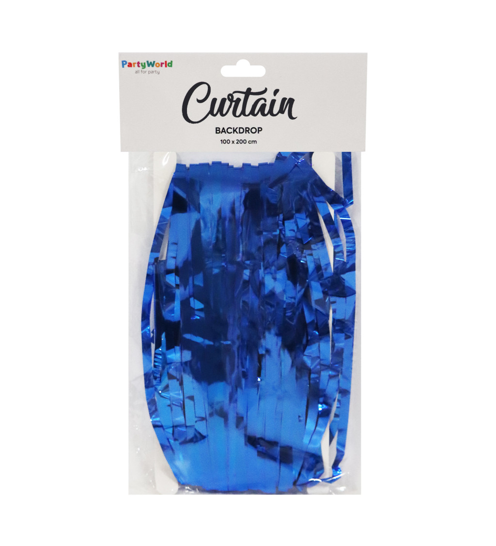 Fóliový závěs – tmavě modrý