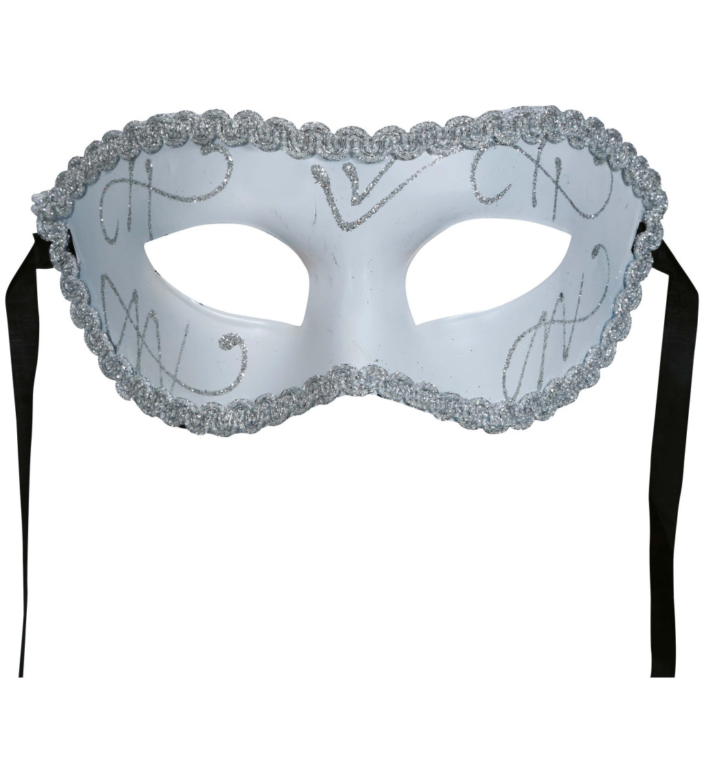 Elegantní bílá škraboška